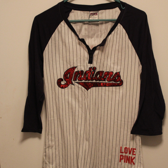 pink cleveland indians shirt
